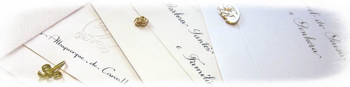 Rose Lacres Caligrafia para convites de casamento